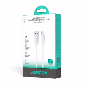 Joyroom S-A62 Lively Series 3A USB-A - USB-C kaapeli 1.2 m - valkoinen