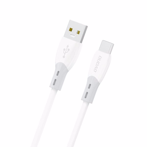 Dudao L25ST 5A USB-A - USB-C -kaapeli pehmeällä silikonisuojalla 1m - valkoinen