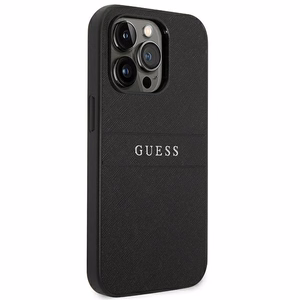 Guess Saffiano-hihnallinen kotelo iPhone 14 Pro - musta