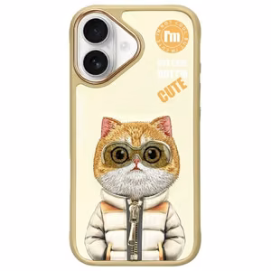 Nimmy Cool&Cute 2.0 Kissa Suojakuori iPhone 16:lle - vihreä