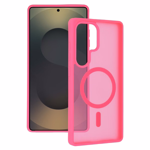 Tel Protect Aura Matte Magsafe suojakuori Samsung Galaxy S25 Ultra, kirkkaanpinkki