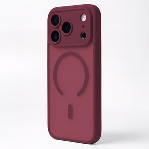 Mag Matt Suojakuori iPhone 17 Pro Max 6,9:lle tummanpunainen kamerasuoja