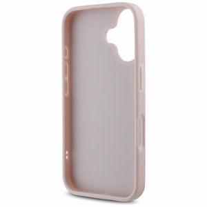 Guess Quilted Metal Logo Suojakuori iPhone 16:lle - vaaleanpunainen