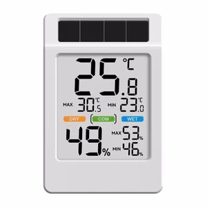 BALDRTHERM B0590TH-V6 -aurinkoenergialla toimiva lämpö- ja kosteusmittari suurella näytöllä