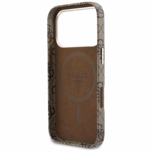 Guess 4G Script MagSafe suojakuori iPhone 17 Pro ruskea