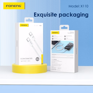 Foneng Kaapeli X110 - Type C - Type C - PD 60W 3A 1,2 metriä valkoinen