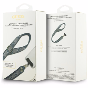 GUESS yleishihna GUUCNP4DGMB (4G PU -hihna, kiinnitin, Strass-metallilogo) sininen