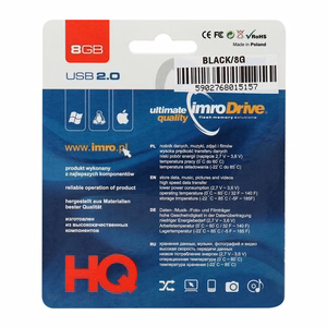 IMRO pendrive BLACK 8GB USB2.0