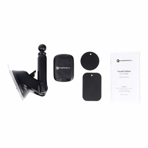 Magneettinen auton puhelinteline Forcell F-Grip Carbon H-CT327 tuulilasi / kojelauta musta