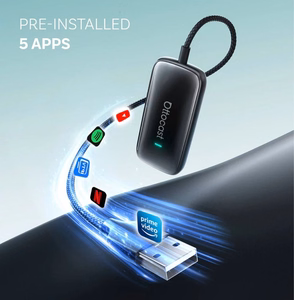 Langaton CarPlay/Android Auto -adapteri Ottocast Play2Video Ultra, musta