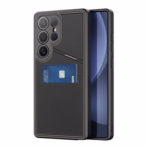 Dux Ducis Rafi II Suojakuori Samsung Galaxy S25 Ultralle jalustalla ja lompakolla - Musta