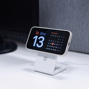 Crong MagSpot Pivot Stand 3-in-1 MagSafe-compatible wireless charger for iPhone, Apple Watch and AirPods, white