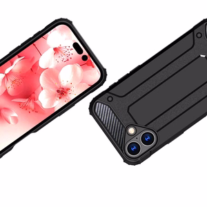 Hybrid Armor Suojakuori iPhone 16 Plus:lle - Musta