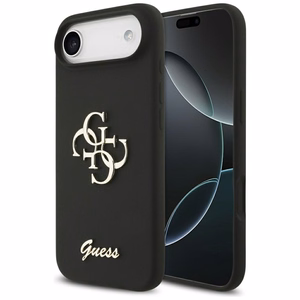 Guess Silikoninen Big 4G Script Suojakuori iPhone Air:lle musta