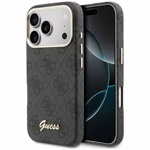GUESS suojakuori iPhone 17 Pro:lle MagSafe-yhteensopiva GUHMP17L5P4FWMSK (PU FW 4G Script) musta