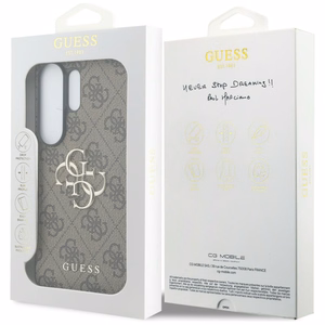 Guess 4G Big Metal Logo Case for Samsung Galaxy S26 Ultra - Brown