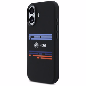 BMW M Silicon Horizontal Line MagSafe Suojakuori iPhone 17:lle - Musta