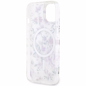 Guess GUHMP14SHCFWST iPhone 14 6,1 läpinäkyvä suojakuori Magsafe IML Flower