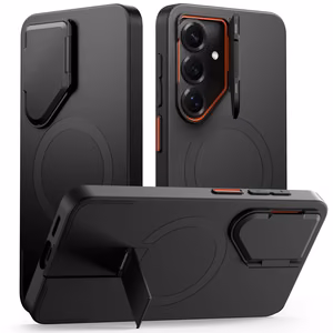 Tech-Protect Kevlar Aura MagSafe Suojakuori Samsung Galaxy S26:lle - musta ja oranssi