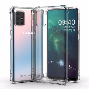 Wozinsky Anti Shock kestävä tapaus Military Grade Protection Samsung Galaxy A72 4G läpinäkyvästä Samsung Galaxy A72 4G