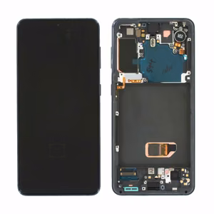 LCD-näyttö Samsung G991 S21 5G kosketusnäytöllä ja kehyksellä Phantom Grey alkuperäinen (käytetty Grade B)