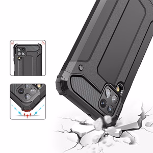 Hybrid Armor Case Kova kestävä suojus Samsung Galaxy A22 4G silver
