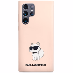 Karl Lagerfeld KLHCS23LSNCHBCP S23 Ultra S918 kovakuori vaaleanpunainen/vaaleanpunainen Silikoninen Choupette