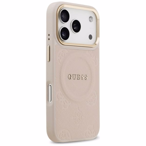 GUESS Suojakuori IPHONE 17 Pro MagSafe GUHMP17LPSAMSECP (PU W/ Peony Hot Stamp) vaaleanpunainen