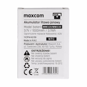 Alkuperäinen akku Maxcom MM320/MM330:lle - 1000 mAh