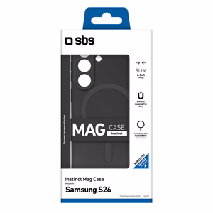 SBS Instinct Mag kuori Samsung Galaxy S26:lle yhteensopiva MagSafen kanssa - musta
