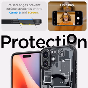 Spigen Ultra Hybrid MagSafe Zero One iPhone 16 - tummanharmaa