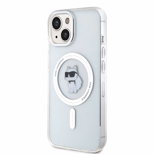 Karl Lagerfeld IML Choupette MagSafe Suojakuori iPhone 15:lle - läpinäkyvä