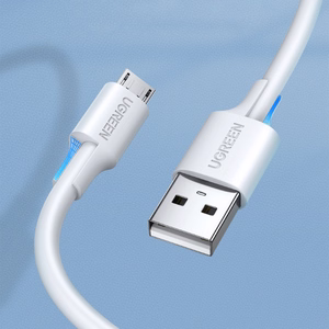 Ugreen US289 60143 micro USB / USB-A -kaapeli, 2 m, valkoinen