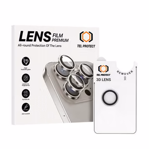 Karkaistu lasi Tel Protect 3D Lens kameralle iPhone 17 Air:lle läpinäkyvä (linssiä 1 kpl)