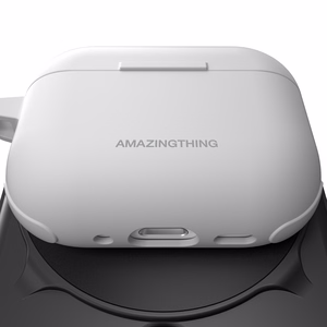AmazingThing Omni Case Titan Suojakuori AirPods Pro 3 -kuulokkeille - valkoinen