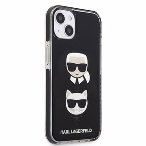 Karl Lagerfeld Karl&Choupette Head kotelo iPhone 13:lle - Musta