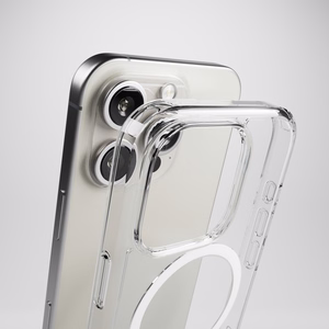 Puro Impact Clear D3O MagSafe Silikoninen Suojakuori iPhone 16 Pro Maxille - läpinäkyvä
