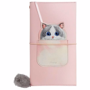 NIMMY setti 2in1 muistikirja + kynä BIG EYED PET 2.0 Kissa vaaleanpunainen
