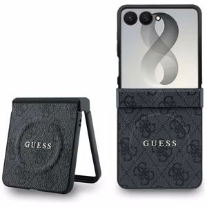 Musta Guess 4G Classic MagSafe -suojakuori Samsung Galaxy Z Flip8 -puhelimelle