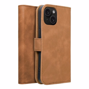 Flip-suojakuori iPhone 15:lle Tender Book ruskea