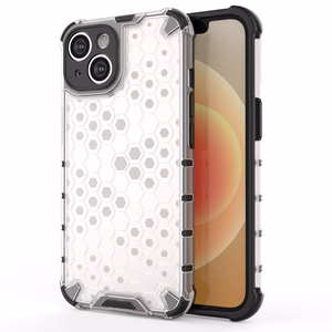 Honeycomb tapauksessa iPhone 14 panssaroitu hybridi kansi läpinäkyvästä