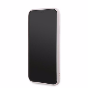 Karl Lagerfeld Diagonal Quilted Script Suojakuori iPhone 11 / Xr:lle - vaaleanpunainen