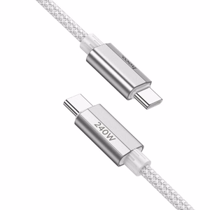 Hoco USB-C - USB-C -kaapeli QC3.0 PD 5A 240W 1,8 m U134 harmaa