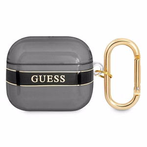 Guess GUA3HHTSK AirPods 3 -suojus musta/musta Hihnamallisto