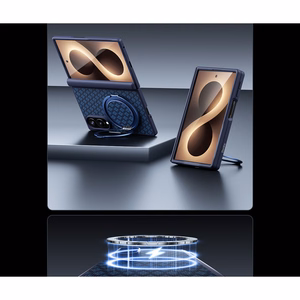Benks Magnetic Armor Grid Pro Grand Combo -suojakuori Samsung Galaxy Z Fold 8:lle, sininen (C.K.FL.SA.BE.C060)