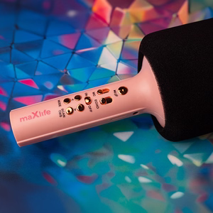 Maxlife Bluetooth-mikrofoni kaiuttimella MXBM-600 vaaleanpunainen