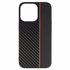 Tel Protect CARBON Suojakuori iPhone 13 Pro:lle musta punaisella raidalla