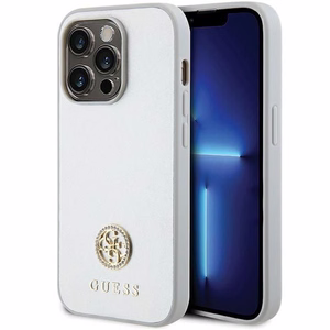 GUESS Suojakuori IPHONE 15 Prolle GUHCP15LPS4DGPS (Strass Metal Logo) hopeinen