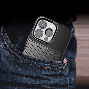 Thunder Case Joustava Kova Rugged Cover TPU Kotelo iPhone 13 Pro vihreä
