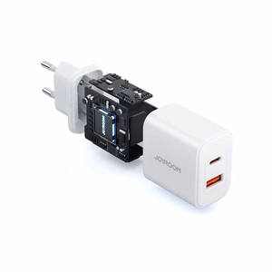 Charger Joyroom "JR-TCF05" White 20W (1xPD 1xQC3.0) + "Type-C / Lightning" 100cm cable